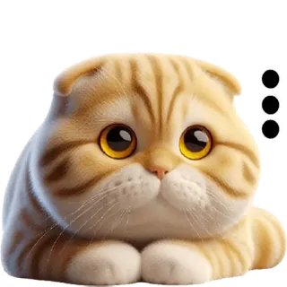 😶 mèo, dễ thương, mèo con, động vật, thú cưng, scottish fold telegram sticker