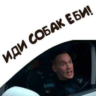 👋 ИДИ СОБАК ЕБИ! police, angry, officer, car, russian, profanity whatsapp sticker
