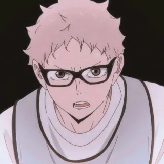 🍤 Kei Tsukishima Haikyuu!! Anime, Manga, Tsukishima, Kei Tsukishima, Haikyuu, Voli, Karakter telegram sticker