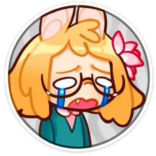 😭 泣く, 悲しい, アニメ, 漫画, 感情, 涙, かわいい, ステッカー whatsapp sticker