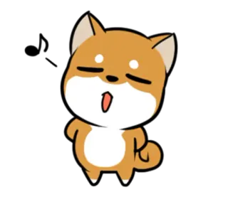 😄 Shiba Inu, Hund, süß, Cartoon, Tier, Haustier whatsapp sticker