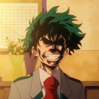 😁 Izuku Midoriya My Hero Academia Anime, Charakter, Manga, Lustig, Midoriya, Izuku whatsapp sticker