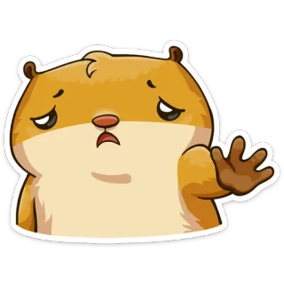 ✋ hamster, desaprovação, triste, não, negativo, desenho animado, animal, fofo telegram sticker