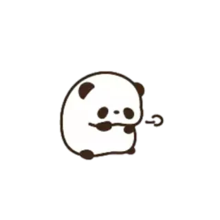 🙁 Panda, Lindo, Animal, Dibujo animado telegram sticker