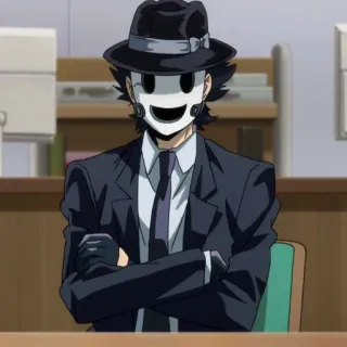 🚬 anime, mask, hat, suit, gloves telegram sticker
