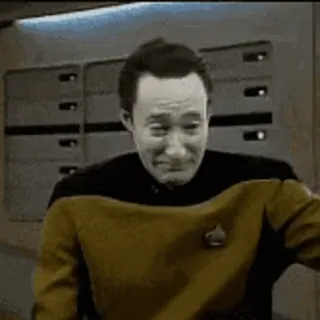 🤣 Data Star Trek แอนดรอยด์, สตาร์เทรค, ทีวี, อวกาศ, ร้องไห้ telegram sticker