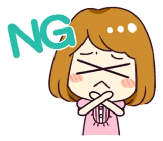 🙅 NG no, cancel, negative, woman, decline whatsapp sticker