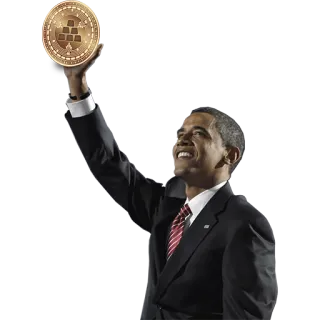 🙏 Barack Obama Barack Obama, Politiker, Münze, Ex-Präsident telegram sticker