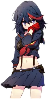 😊 Ryuko Matoi Kill la Kill Anime, Dziewczyna, Manga, Postać, Kobieta telegram sticker