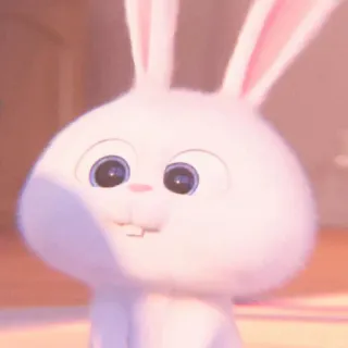 🐰 Snowball The Secret Life of Pets conejo, conejo, animal, lindo, blanco, dibujo animado, mascota, personaje telegram sticker