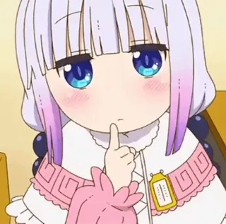 🍥 Kanna Miss Kobayashi's Dragon Maid Anime, Kawaii, Niedlich, Drache, Kanna Kamui, Cartoon, Aufkleber whatsapp sticker