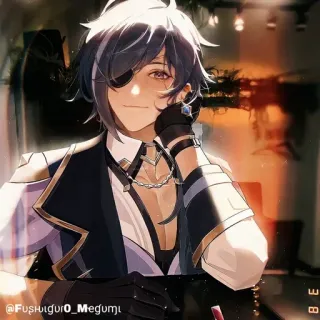 🔲 Kaeya Genshin Impact @Fushiguro_Megumi アニメ, 原神, ガイア, キャラクター, ゲーム telegram sticker