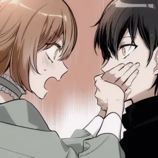 💸 anime, manga, couple, characters, comic, illustration telegram sticker