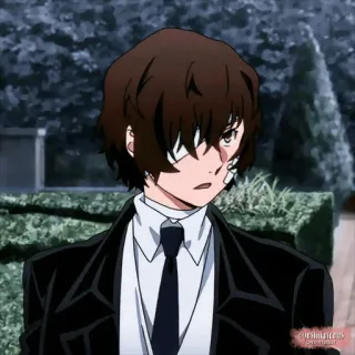 🔲 Dazai Osamu Bungo Stray Dogs Anime, Dazai Osamu, Bungo Stray Dogs, Charakter, Manga telegram sticker