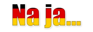 😁 Na ja... niemiecki, flaga, wyrażenie, potoczny whatsapp sticker