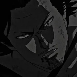 🍚 Yami Sukehiro Black Clover Аниме, Чёрный клевер, Ями Сукехиро, Аниме персонаж, Манга telegram sticker