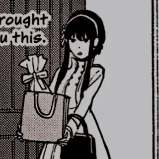 🥜 Yor Forger Spy × Family rought u this. Yor Forger, Spy x Family, Anime, Prezent, Postać, Manga telegram sticker