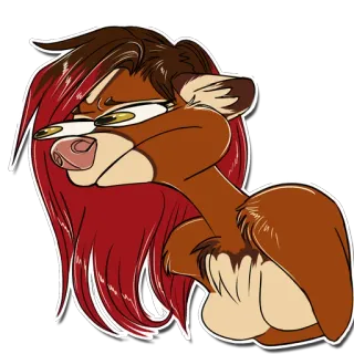😒 Furry, Desenho animado, Ilustração, Animal, Personagem, Antropomórfico whatsapp sticker