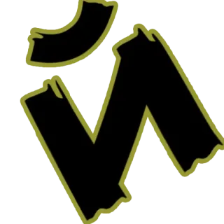 🖕 abstrakt, Logo, Buchstabe, Typografie, Design telegram sticker