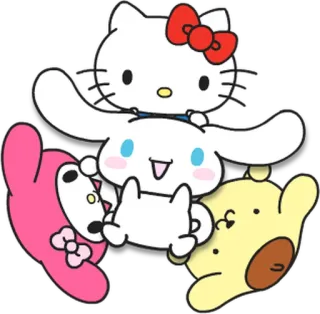 💬 hello kitty, my melody, pompompurin, cinnamonroll, каваий, sanrio telegram sticker
