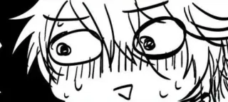 ♥ Anime, Manga, Zszokowany, Zmartwiony, Twarz telegram sticker