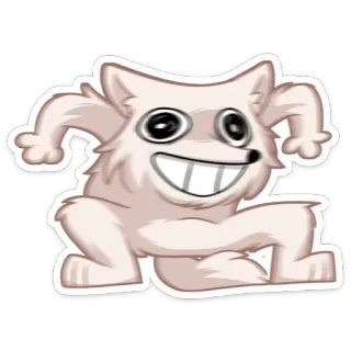 ☺ Cartoni animati, Creatura, Divertente, Sticker, Mostro, Personaggio telegram sticker