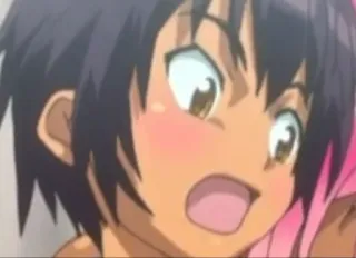 😨 anime, sorpreso, giovane telegram sticker