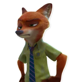 😕 Nick Wilde Zootopia zorro, dibujos animados, personaje, disney, zootrópolis, nick wilde telegram sticker