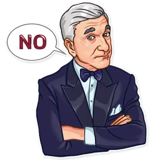 Leslie Nielsen telegram stickers