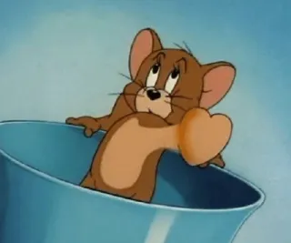 😍 Jerry Mouse Tom and Jerry мышь, мультик, животное, милый whatsapp sticker