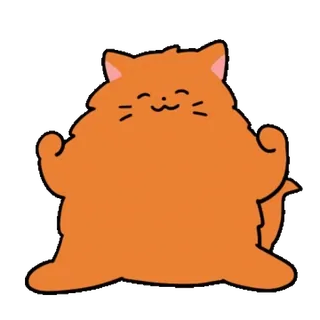 ❤️ chat, animal, chat roux, mignon, autocollant, dessin animé telegram sticker