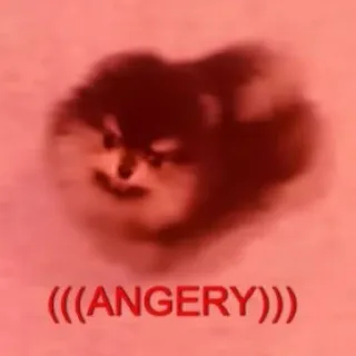 🌪 (((ANGERY))) cane, arrabbiato, meme, animale domestico, infastidito telegram sticker