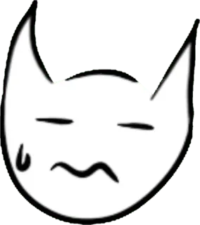 😓 кот, лицо, встревоженный, милый, эмодзи, мультик telegram sticker