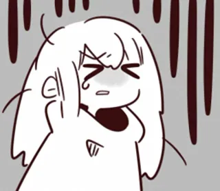 😰 anime, płacz, zły, kreskówka, smutny, emocjonalny telegram sticker