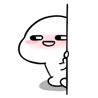 🤗 cartoon, cute, peeking, character, shy telegram sticker