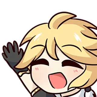 👋 อนิเมะ, มังงะ, น่ารัก, การ์ตูน, ภาพประกอบ, ตัวละคร, โบกมือ telegram sticker