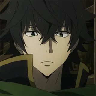 🙂 Naofumi Iwatani The Rising of the Shield Hero Anime, Charakter, Shield Hero, Isekai, Fantasy whatsapp sticker
