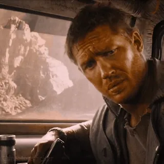 🤨 Max Rockatansky Mad Max: Fury Road Mad Max, Tom Hardy, movie, action, post-apocalyptic whatsapp sticker