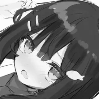 🤍 Anime, Dziewczyna, Manga, Kreskówka, Ilustracja telegram sticker