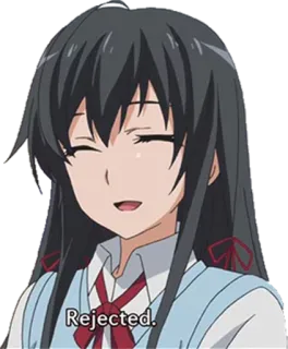 😅 Rejected. Anime, Ditolak, Gadis, Sedih telegram sticker