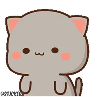 😻 고양이, 동물, 귀여운, 복숭아, 만화, 카와이 telegram sticker