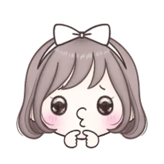❤️ garota anime, fofo, kawaii, desenho animado, ilustração, adesivo telegram sticker