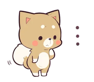 🤔 собака, милый, животное, щенок, наклейка telegram sticker
