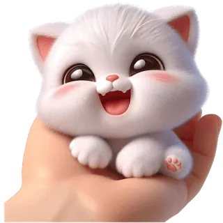 🤣 gatto, gattino, carino, kawaii, animale, animale domestico, soffice, felice telegram sticker
