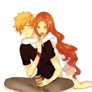 😒 Anime, Coppia, Romantico, Cartoni animati, Amore telegram sticker
