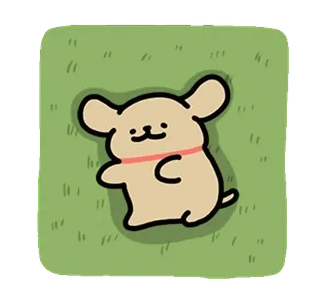🦮 chien, mignon, dessin animé, animal, animal de compagnie telegram sticker