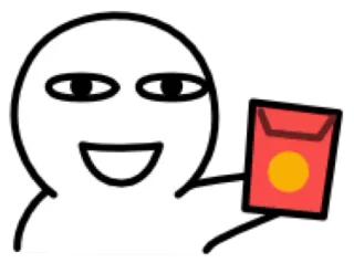 😀 Cartoon, Figur, Umschlag, Rot, Symbol, Feier, Chinesisches Neujahr telegram sticker