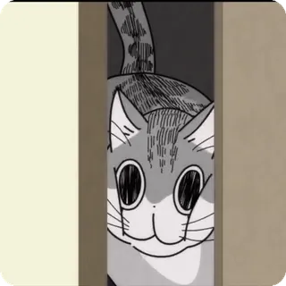 🌟 mèo, anime, hoạt hình, dễ thương, động vật whatsapp sticker