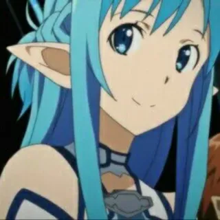 ☁️ Asuna Sword Art Online 애니메이션, 캐릭터, 아스나, 소드 아트 온라인, 엘프, 판타지 telegram sticker