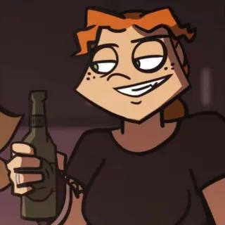 🍾 Cartoon, Vrouw, Drinken, Alcohol, Bier telegram sticker